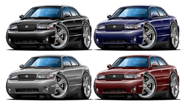 2003 2004 Mercury Marauder Car-toon Parking Sign Wall Art Graphic Sticker