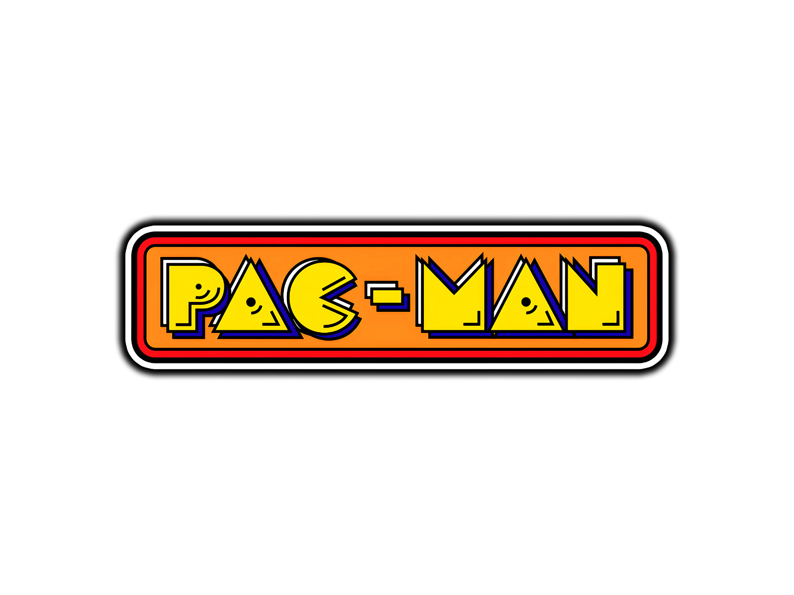 Pac Man Logo Waterproof Vinyl Sticker Decal Die-Cut
