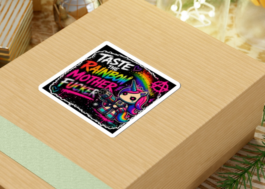 100 Pack – Taste the Rainbow LGBTQIA2S+ sticker | Rainbow Unicorn Punk sticker