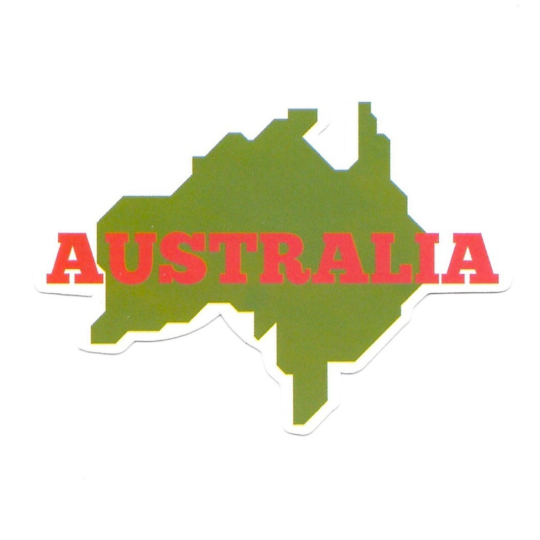 Australia Map Vinyl Sticker Decal Continent Souvenir Travel Gift Outback Art