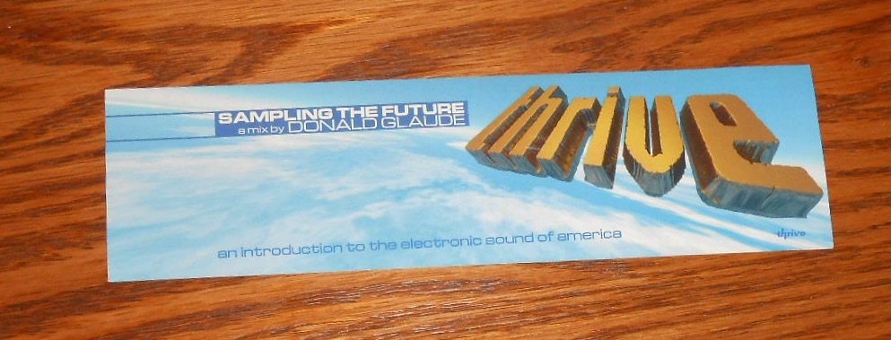 Donald Glaude Sampling the Future Thrive Card Handbill 1997 Promo 7×2