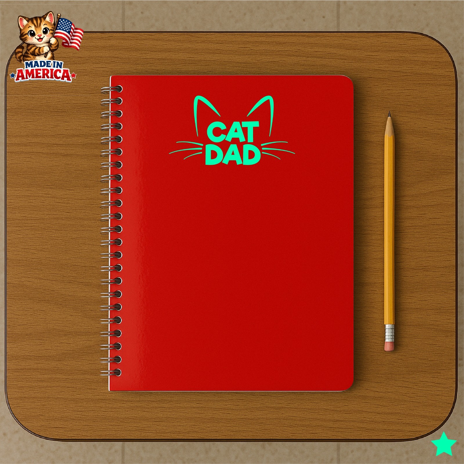 Cat Dad Decal Sticker Die Cut for Window Car Mug Pet Lover Kitty Guy Man Daddy