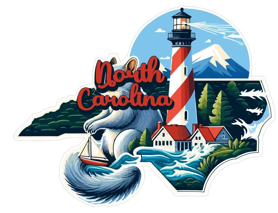 North Carolina Sticker Stickers A260