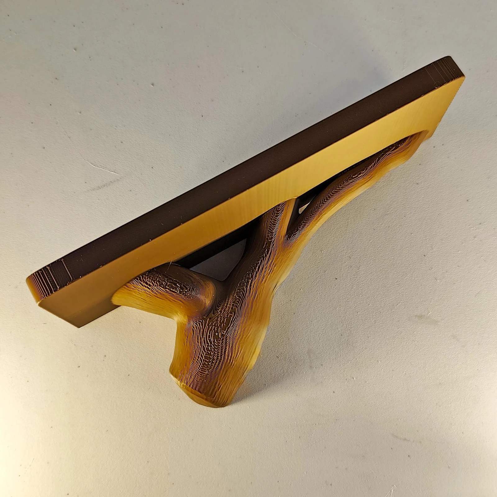 Dark Wood Wall Shelf | Tree Branch Floating Shelf | Modern Nature Decor