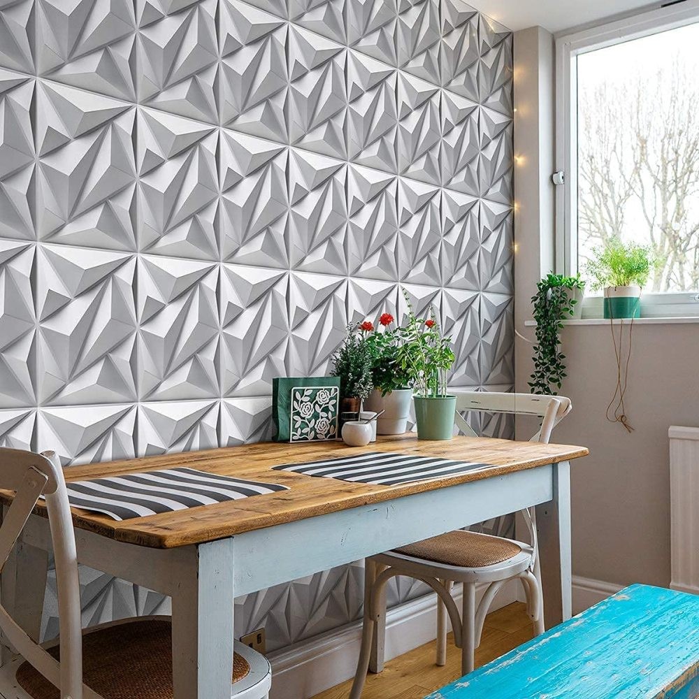 12 Pcs PVC Wall Panels Covering Cladding Decorative 3D For Kitchen Bedroom