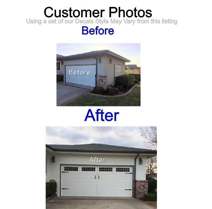 Garage Door Window Decal – Carriage House Faux Window Kit – No Faux Hardware