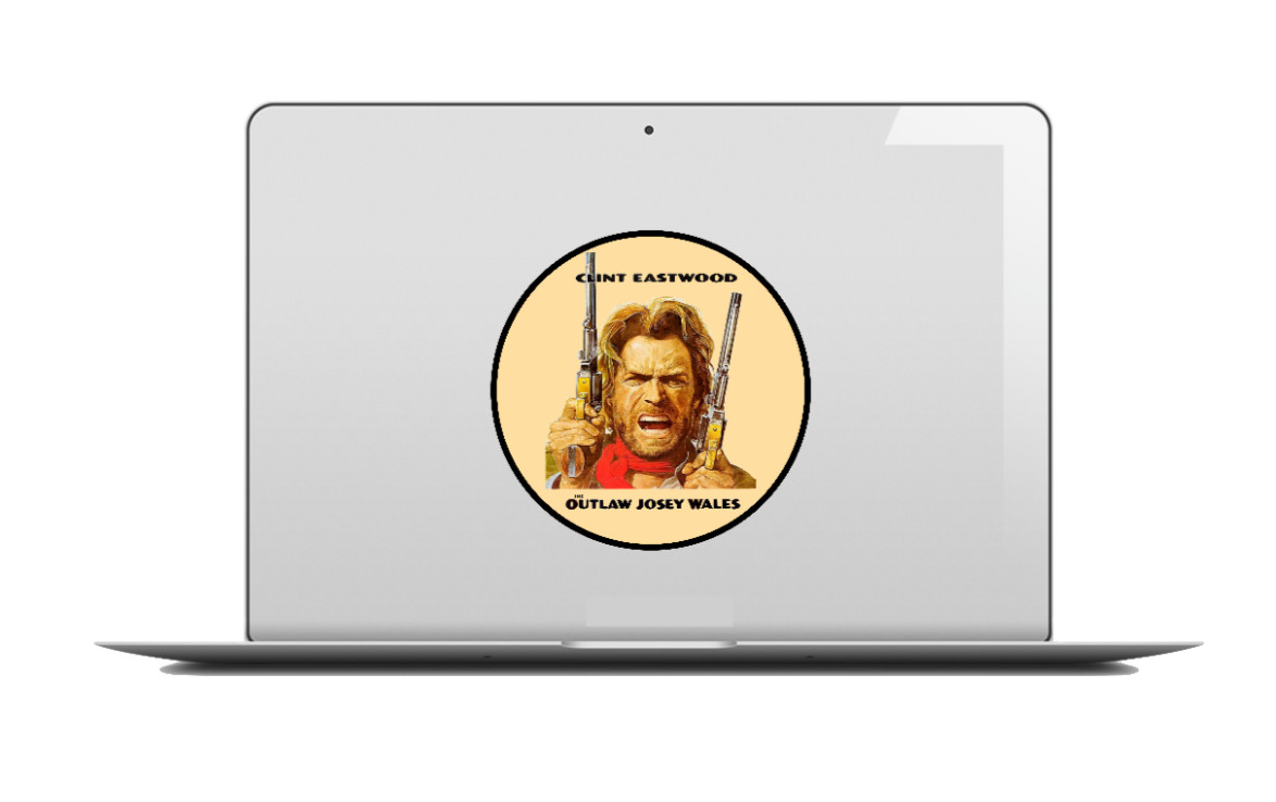 Clint Eastwood (Outlaw Josey Wales) – 4" Vinyl Decal Car Laptop Cooler Trailer