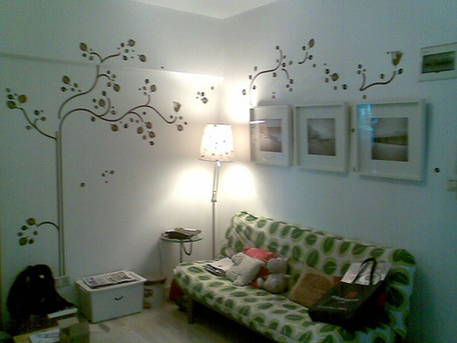IKEA Slatthult Wall Art Decals Japanese Branches Birds Green Stickers 2007 NOS