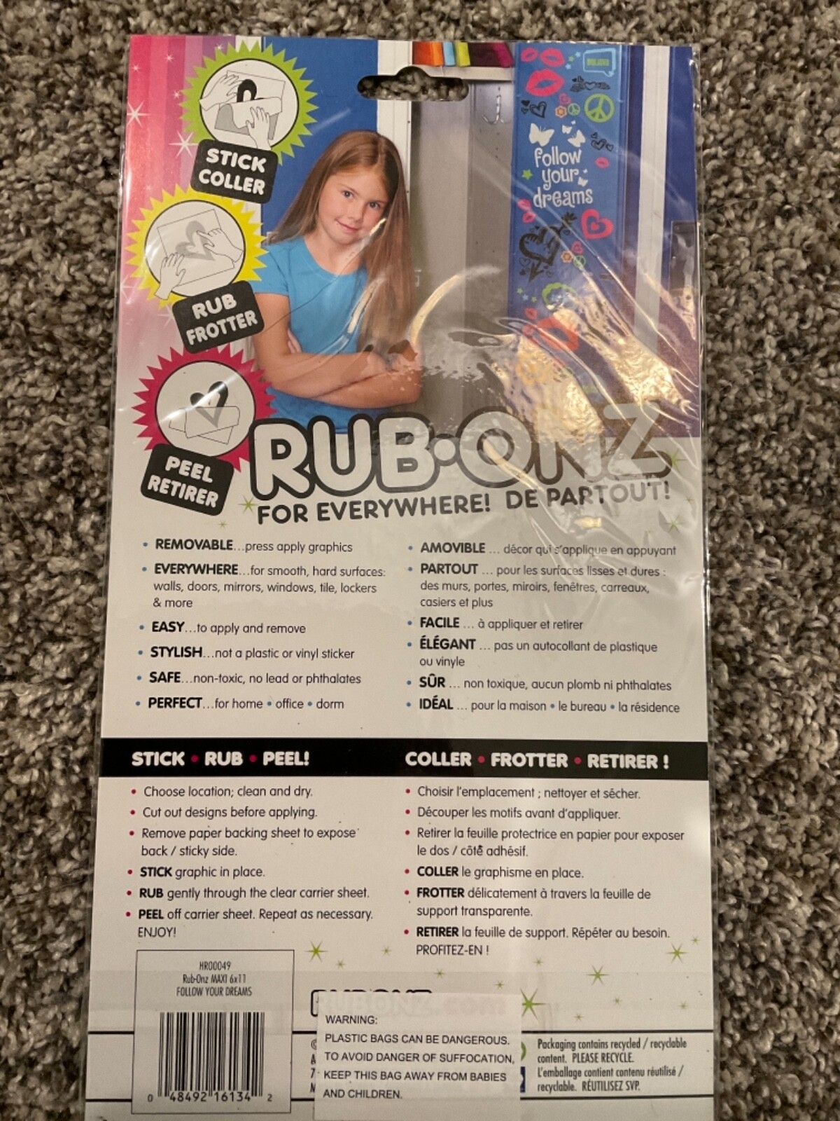Rub-Onz for everywhere! ‘follow your dreams’ sticker