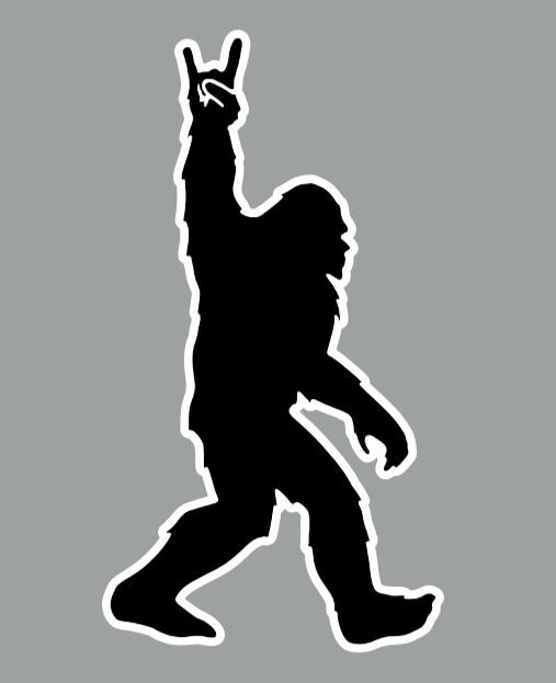 Bigfoot Peace Sign Die Cut Glossy Fridge Magnet