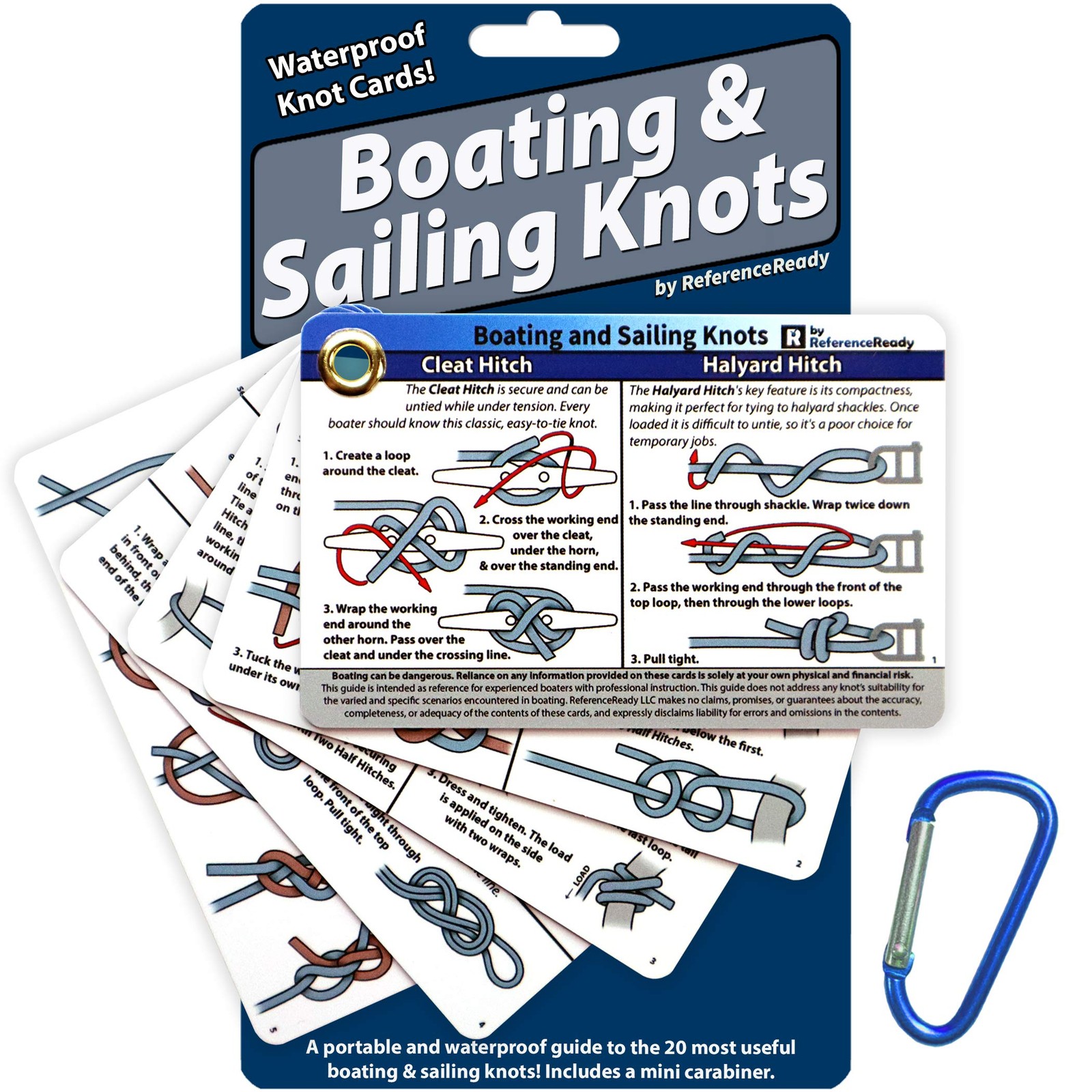 Boating and Sailing Knot Cards – Waterproof Guide to 20 Nautical Knots