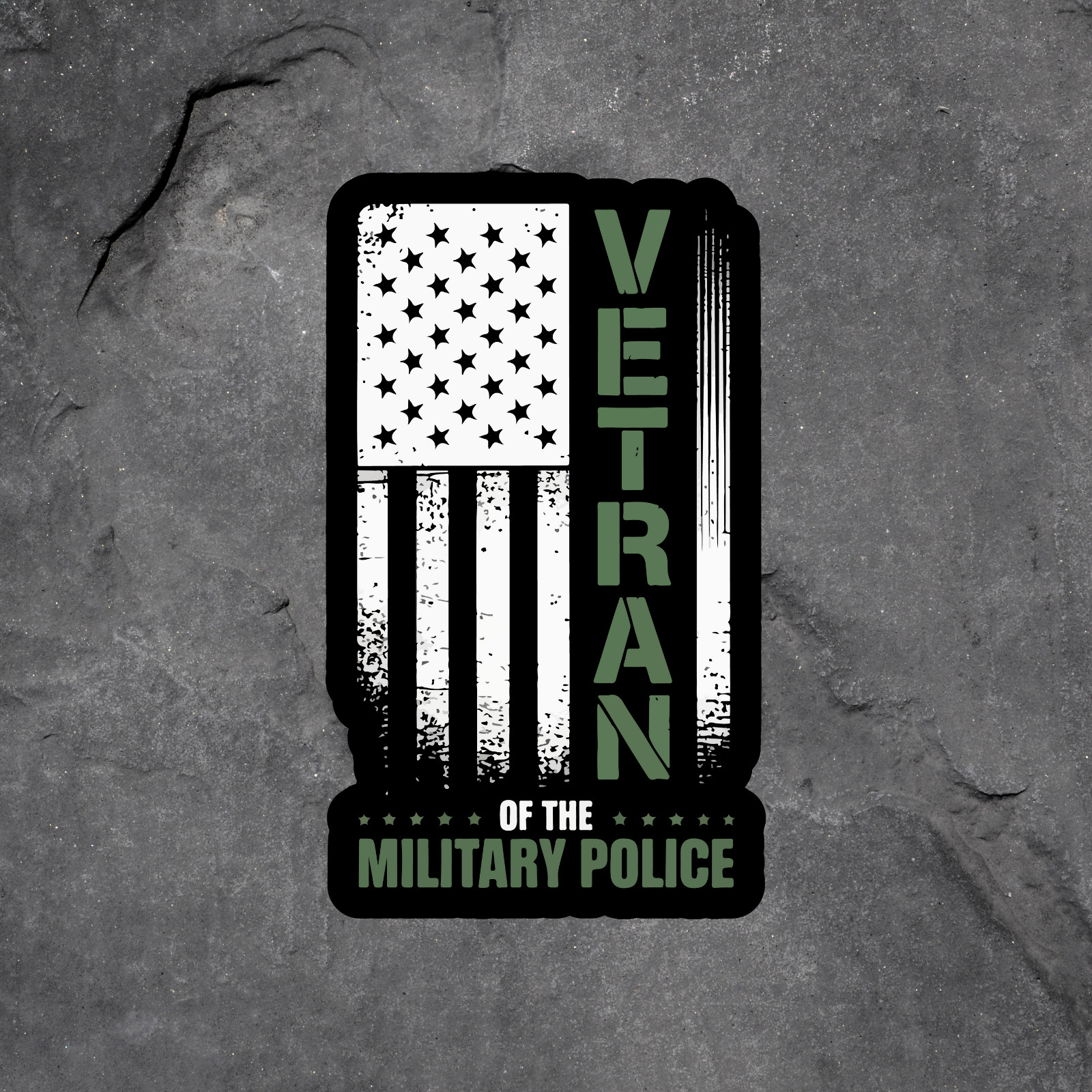 Veteran sticker vinyl decal military police American flag patriotic gift