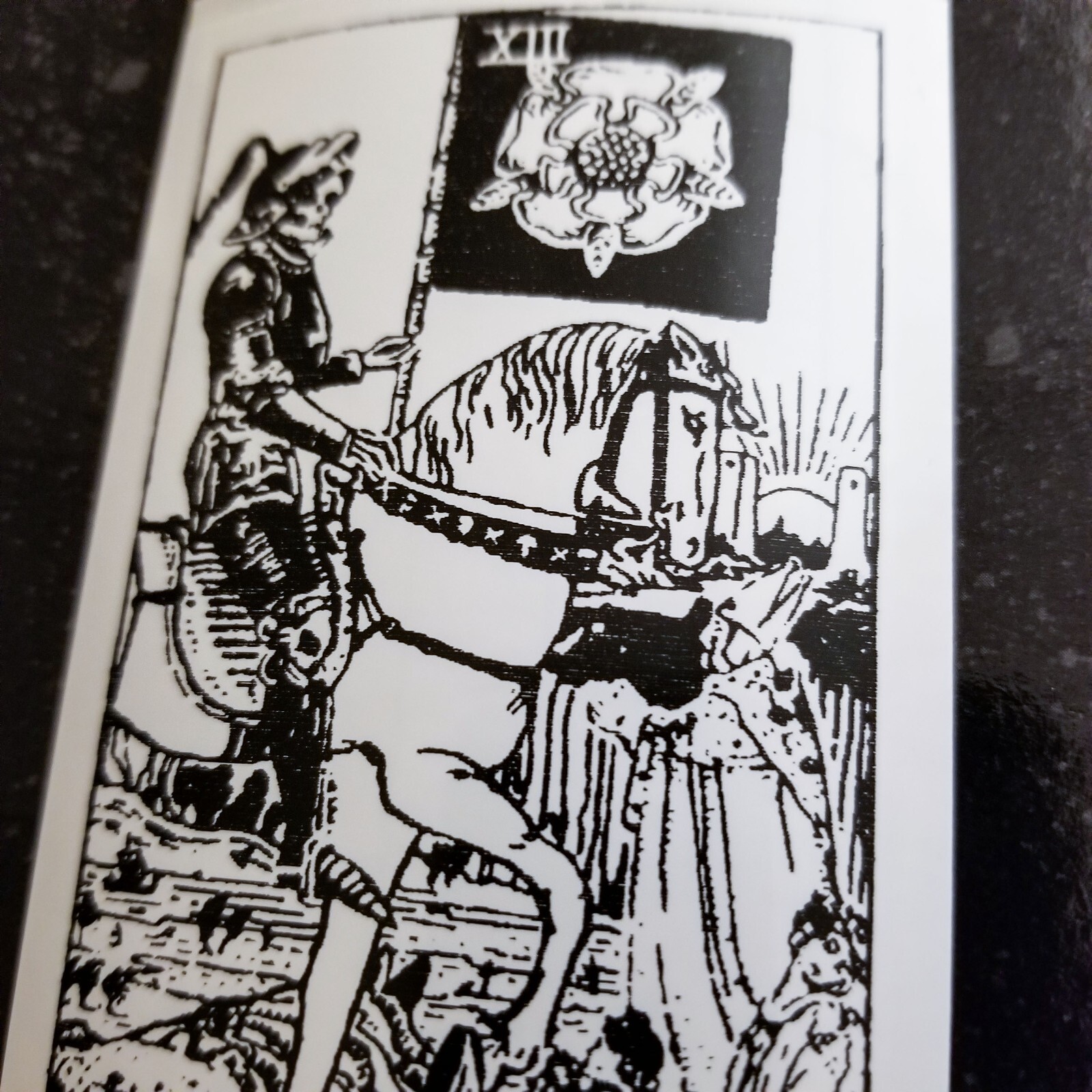 ♆ Death Tarot 4 x 2.5" Waterproof Vinyl Sticker [💪 HQ Durability!] Decal Magick