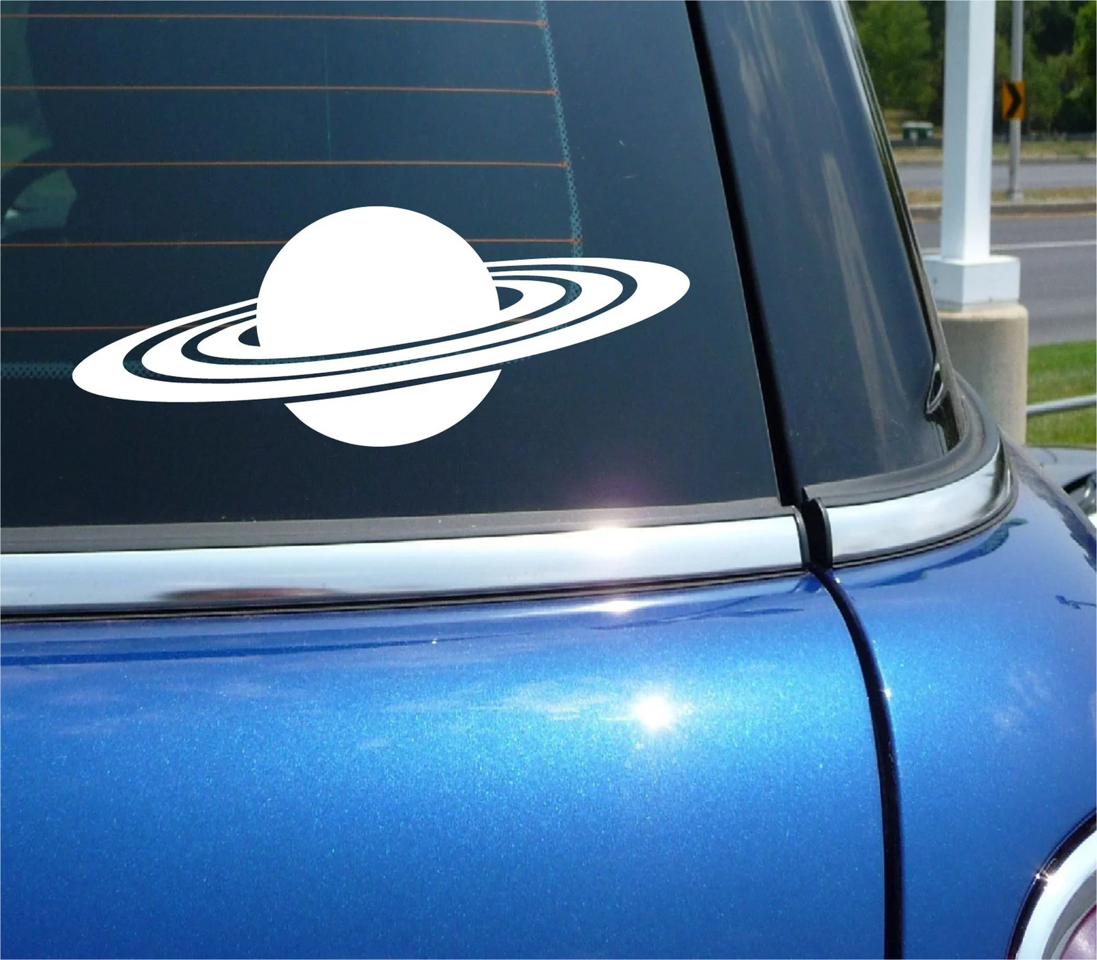 PLANET SATURN RINGS STICKER DECAL CAR WINDOW GALAXY OUTER SPACE INTERSTELLAR