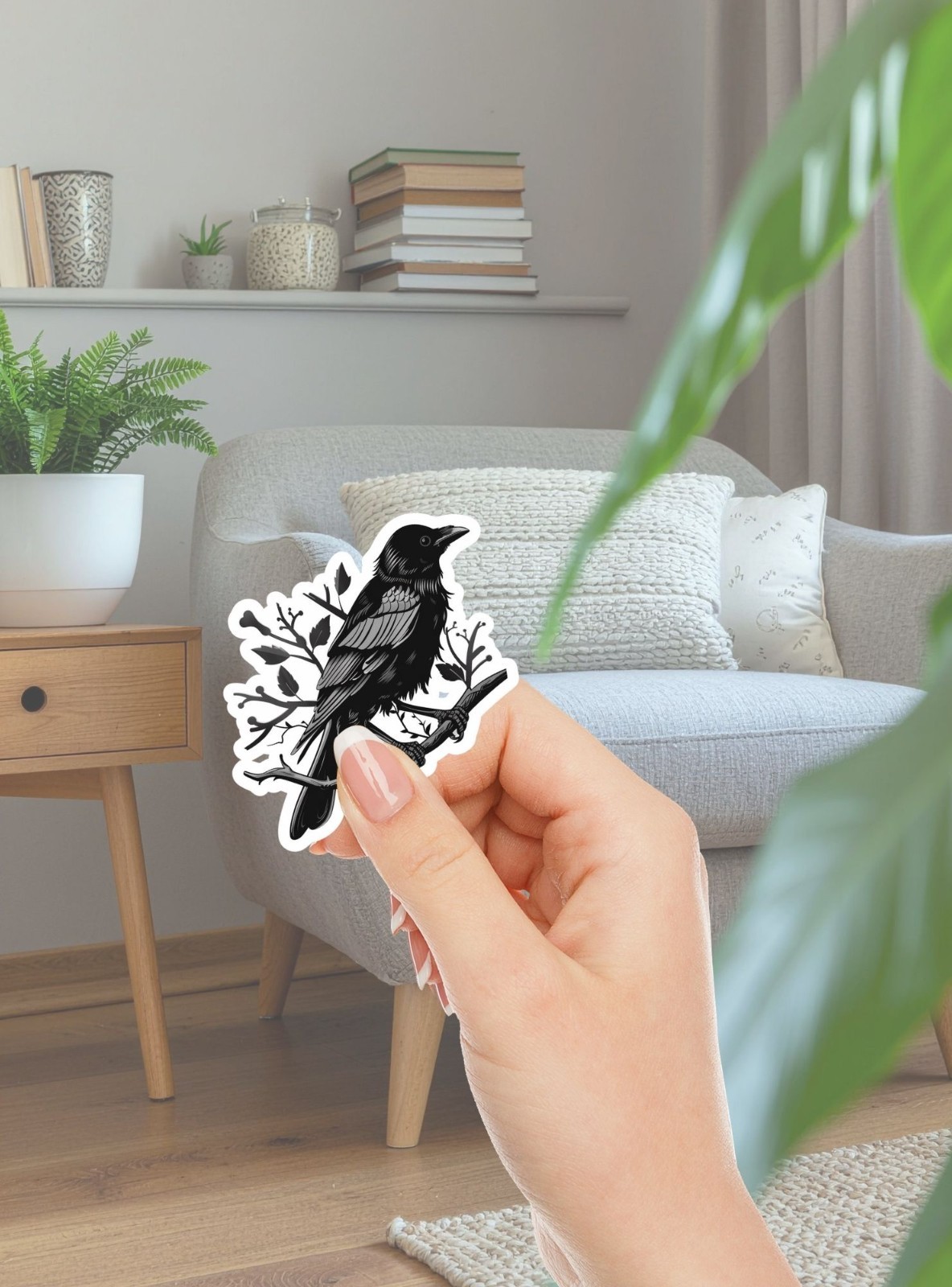 BLACK CROW Die Cut Vinyl Stickers Set Laptop WaterBottle