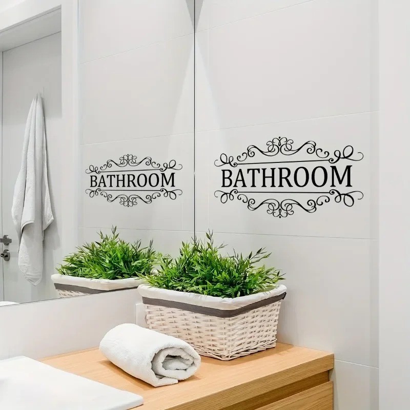 Waterproof Bathroom Wall Sticker PVC Home Decor Wall Door Decoration Decal