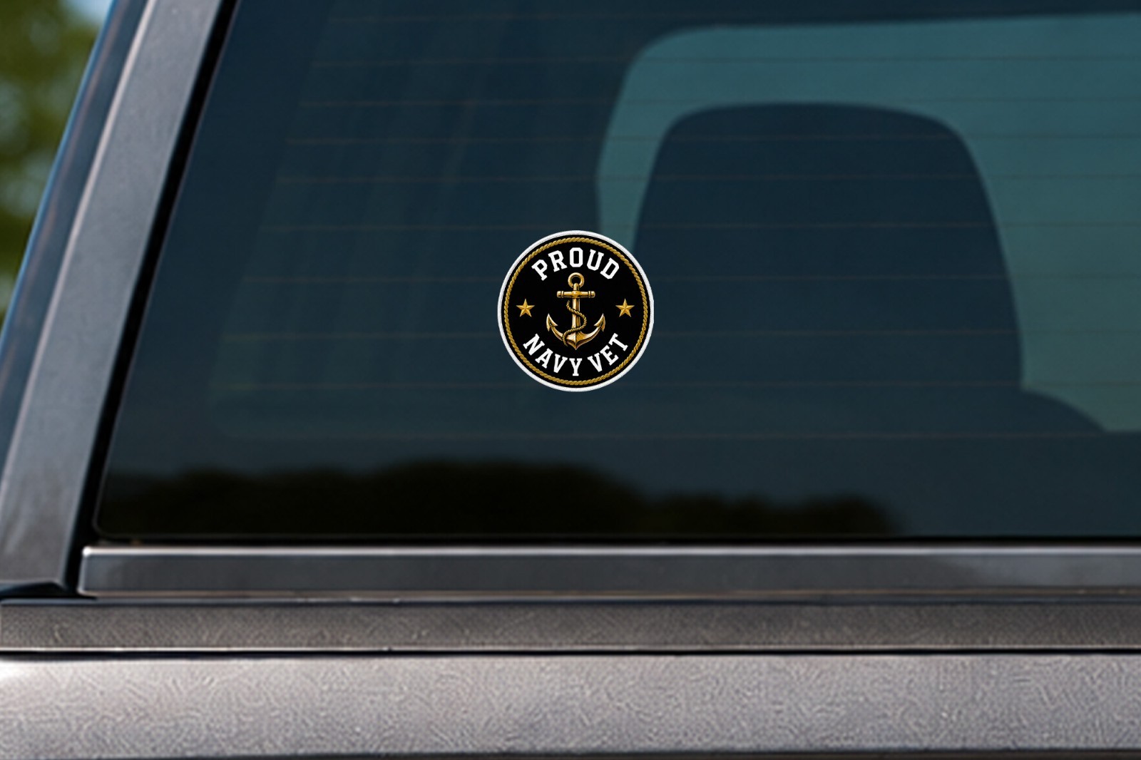 Proud Navy Vet Decal Sticker Trading Car Window Binder Laptop Locker Set of 2