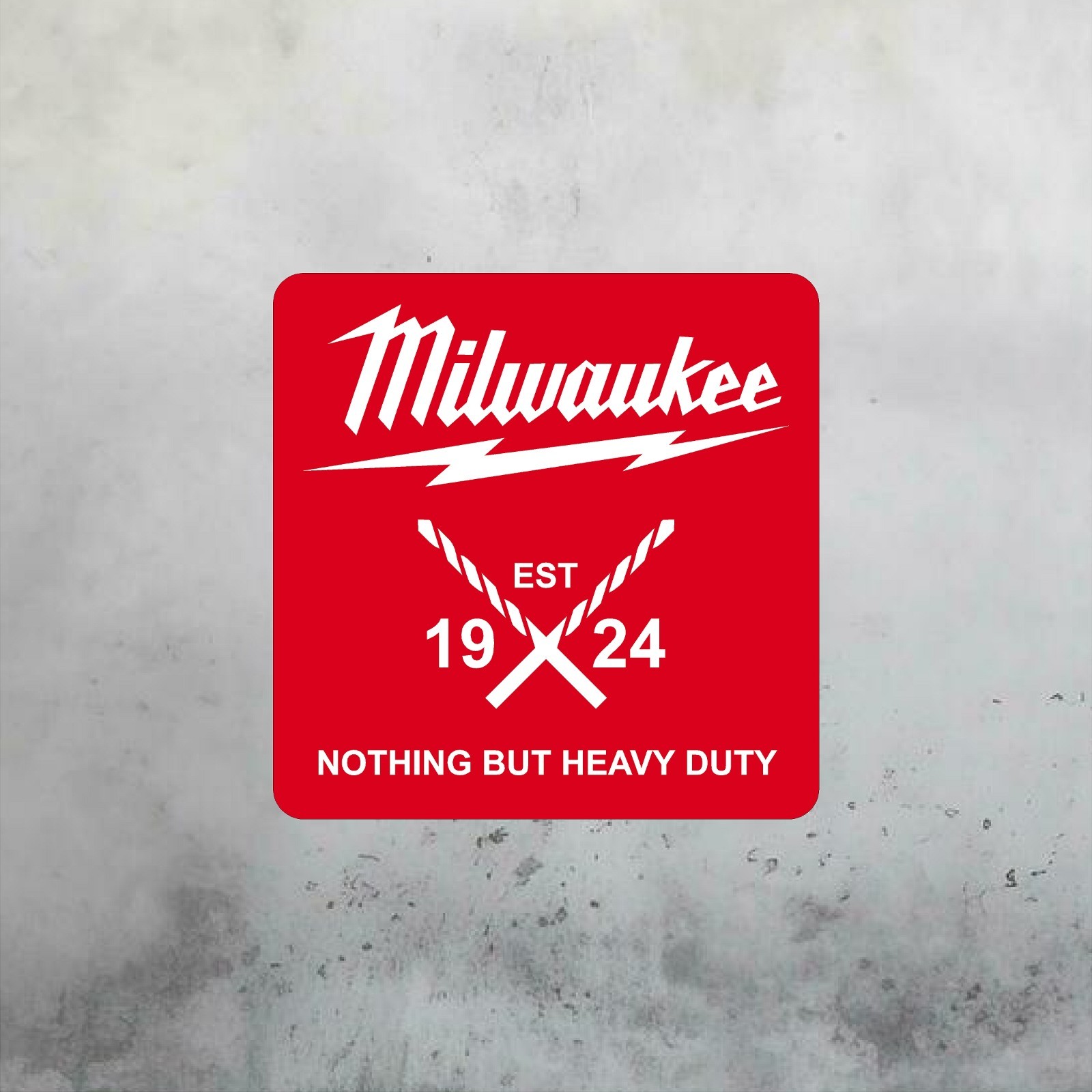 MILWAUKEE TOOLS Aluminum Sign 18in x 18in – Mancave Garage Shop Wall Art Sign