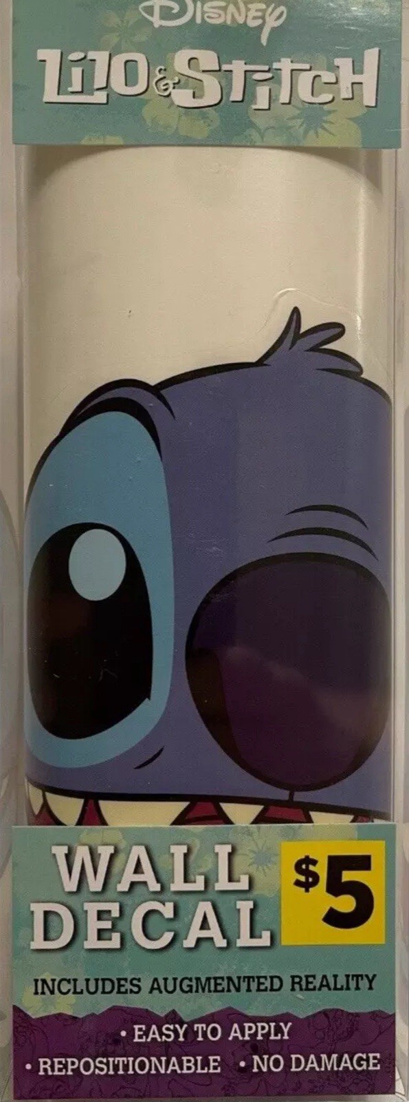 Disney Lilo & Stitch Wall Decal, Augmented Reality 11" X 14" Repositionable USA