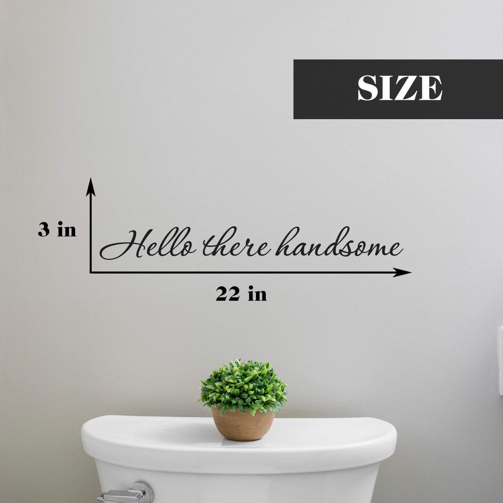 Hello there handsome wall decal love quote sticker bedroom bathroom 22×3 inches