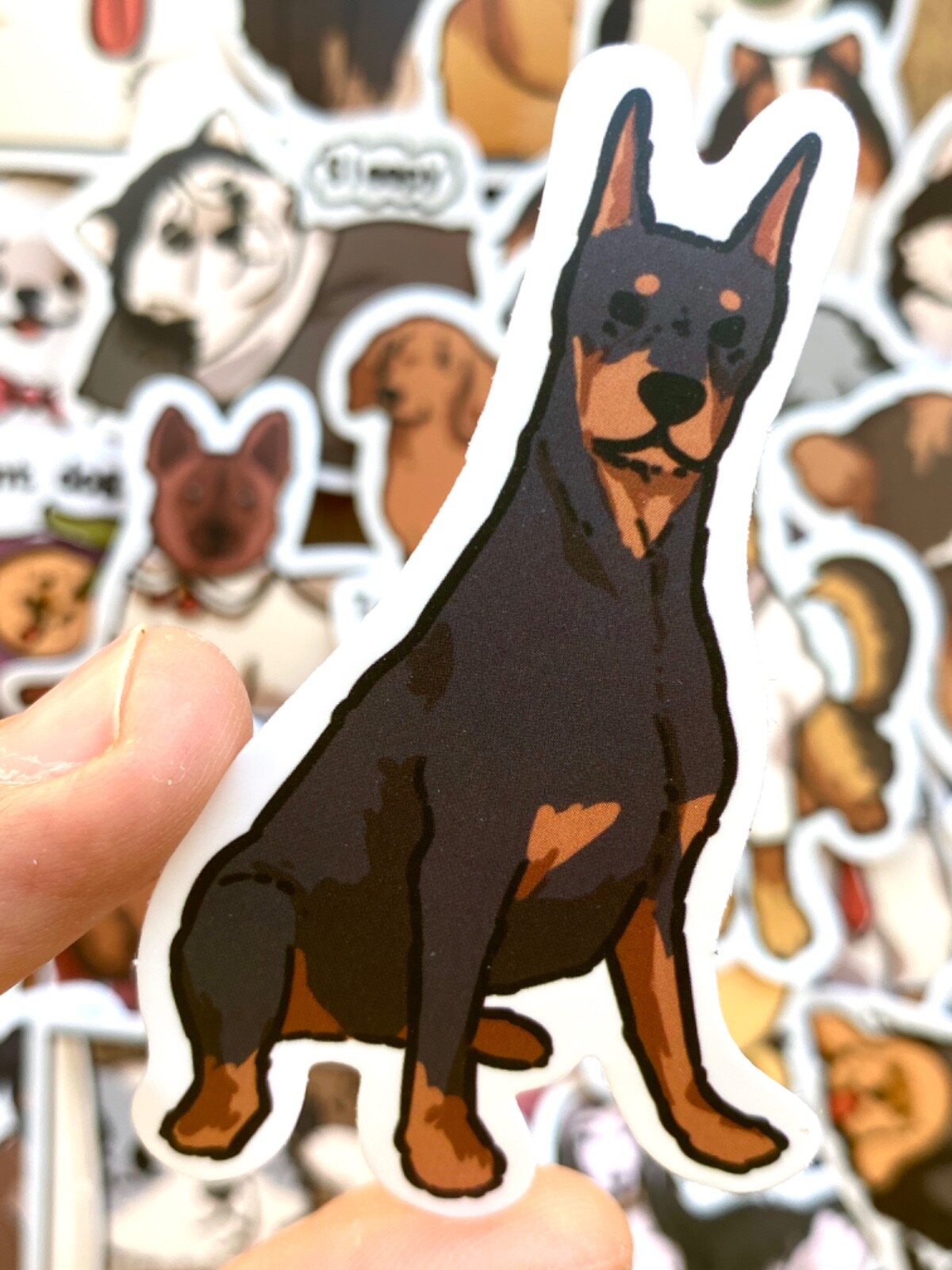 5-50 pcs Dog Stickers, Cute Animal Stickers, Dog Paw Vinyl Laptop Phone Decals