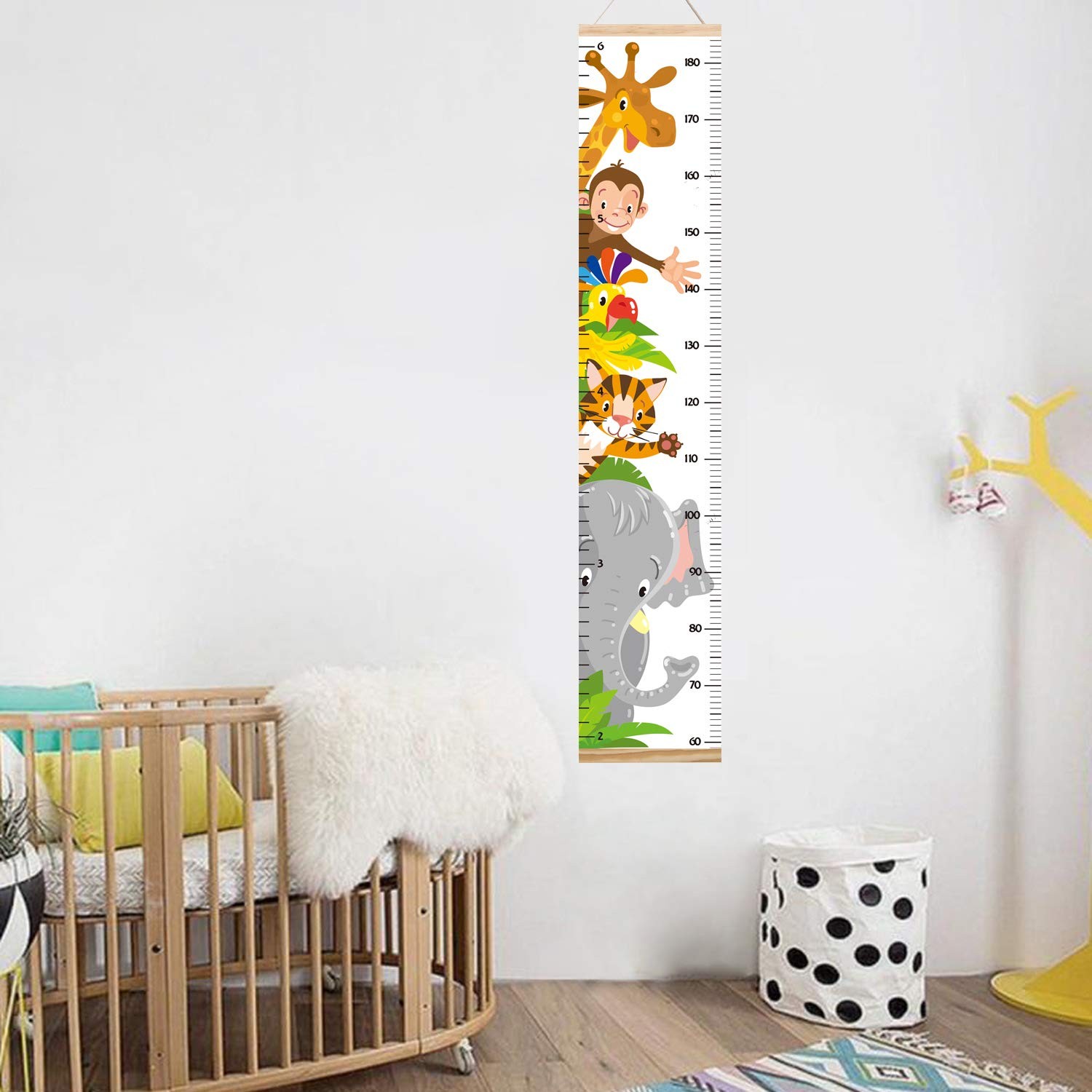 Animals Growth Chart for Kids, Baby Height 51.2 Inch (Pack of 1), 1