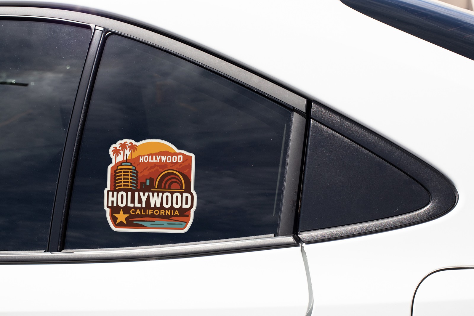 Hollywood California Sticker Decal Vinyl Die-Cut City Skyline Landmark Design