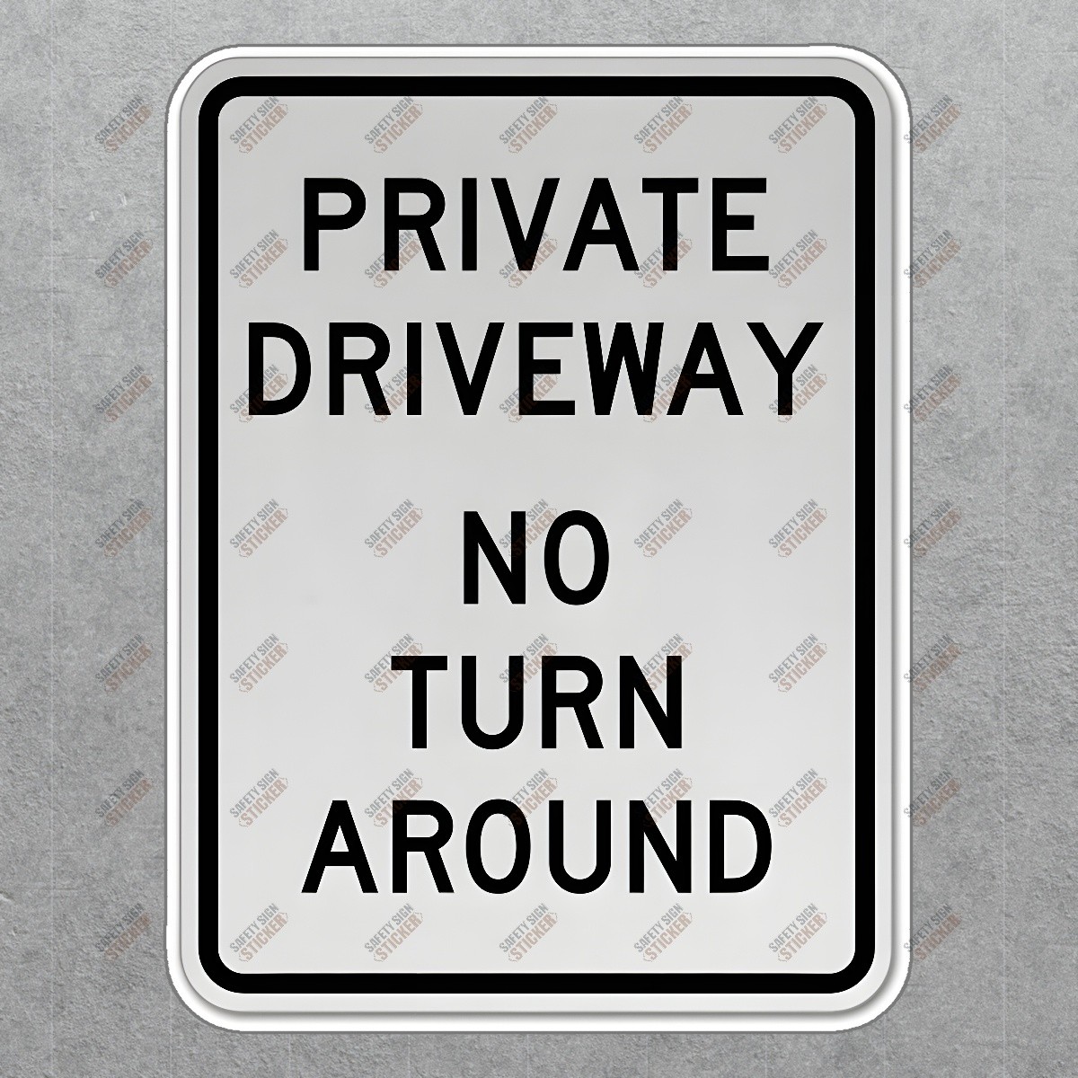 Private Driveway Safety Sign No Turn Around Essential for Property #750553