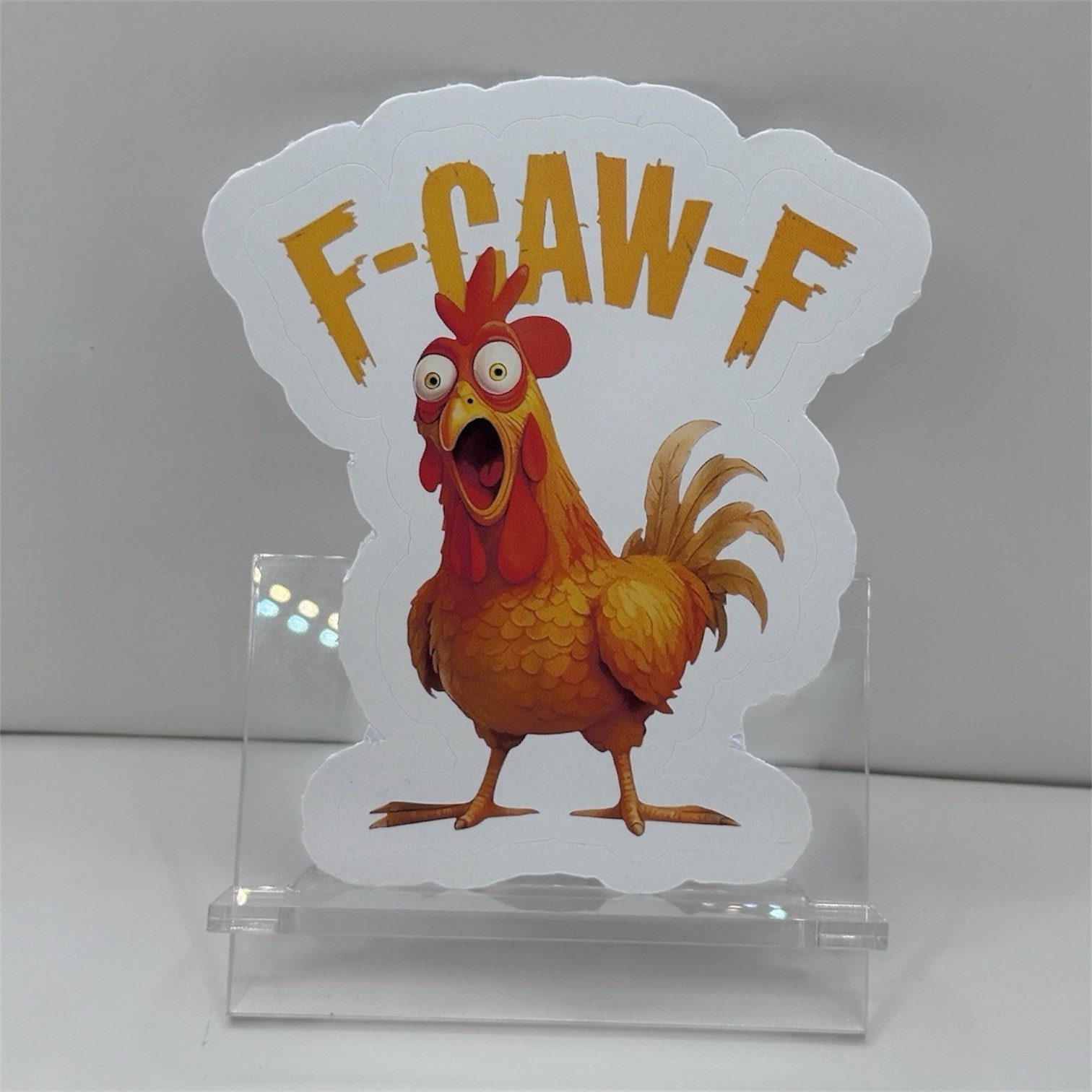 2 PACK CHICKEN F-CAW-F 5” INCH Waterproof Vinyl Sticker Decal Set Lot F OFF!