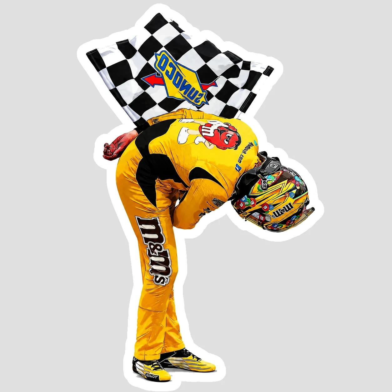 Kyle Busch Rowdy Number 18 Sticker Decal Laptop Wall Mirror Cup Tumblr Locker