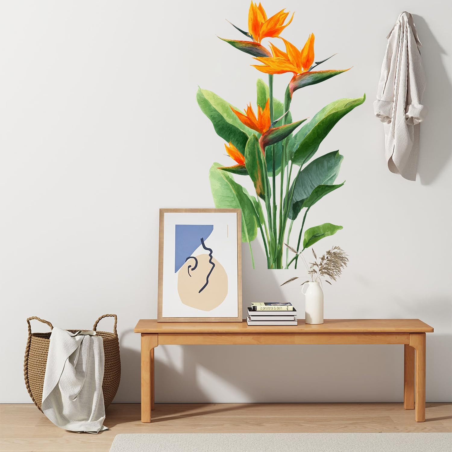 Bird of Paradise Peel and Stick Wall Decals Tropical Flower Stickers