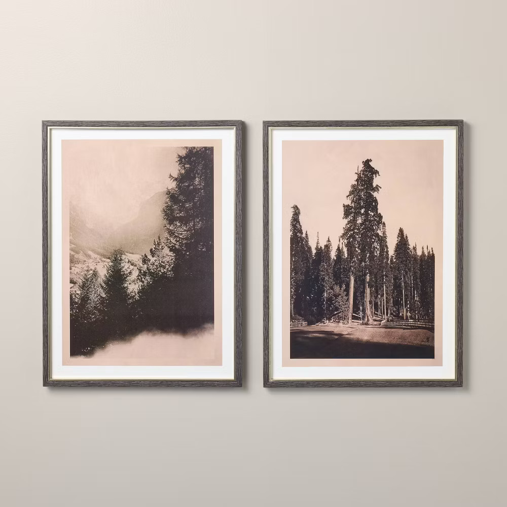2pc 18"x24" Vertical Vintage Tree Wall Art Set – Hearth & Hand