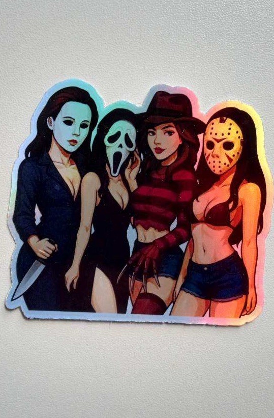 Slasher Cosplay Girls 3inch Waterproof Holographic Vinyl Sticker