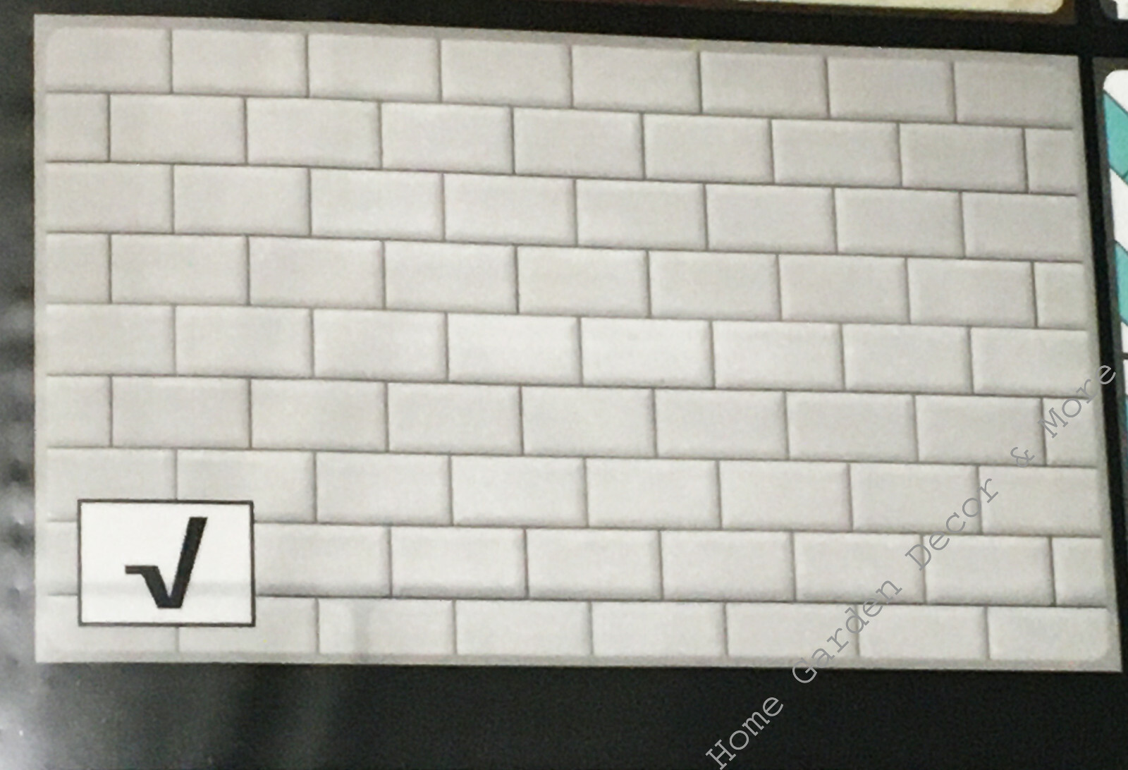 Gray Subway Tile Foil Backsplash Kitchen Wall Art Decal 17.7" x 29.5" Peel Stick