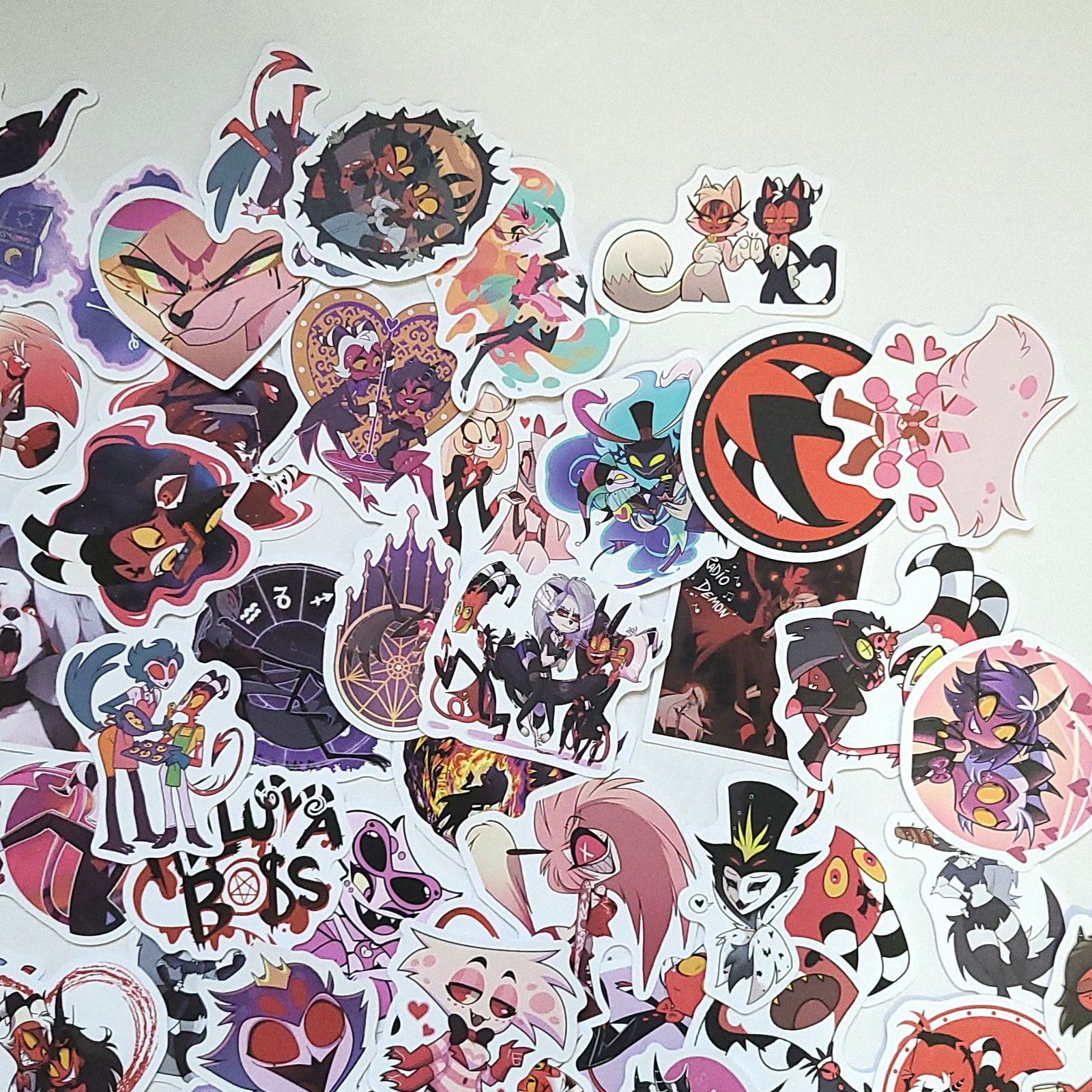 120pcs Helluva Boss Anime Vinyl Stickers for Phone Cases, Laptops, Skateboards