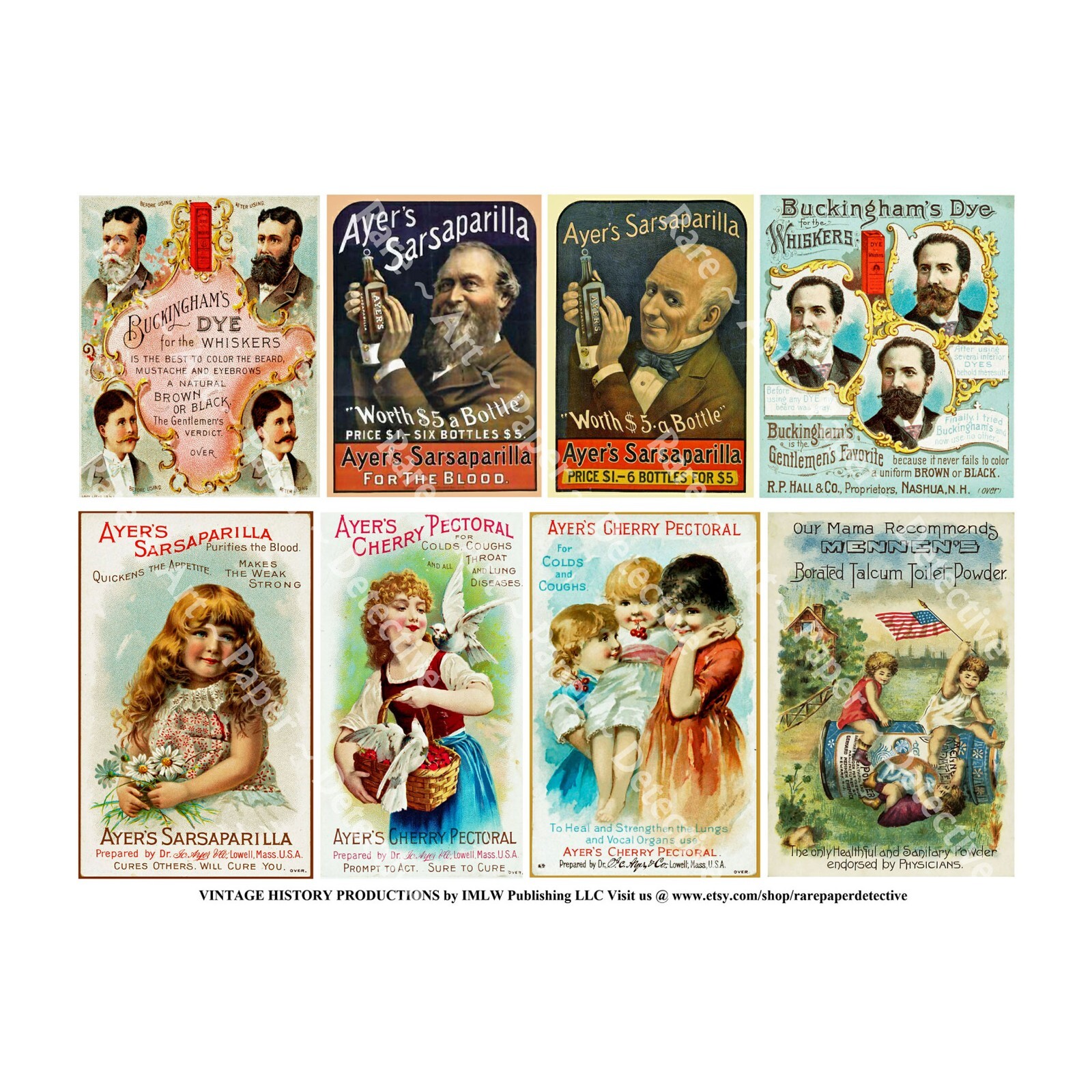 Antique Apothecary Cures & Elixir Stickers, Bath Décor, Cut & Peel Sheet, 750