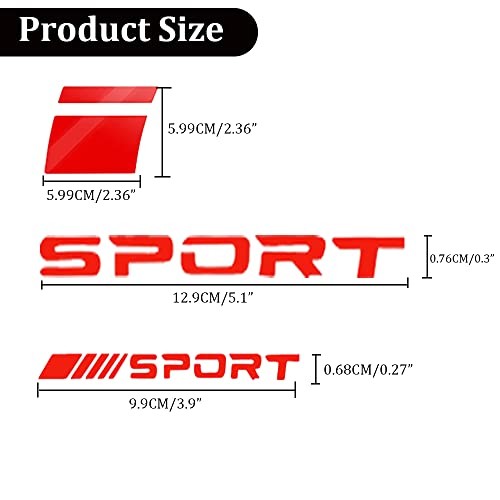 14pcs Car Decal Stickers,Wheel Rim Decal Sticker,Sport Logo 14PCS Red