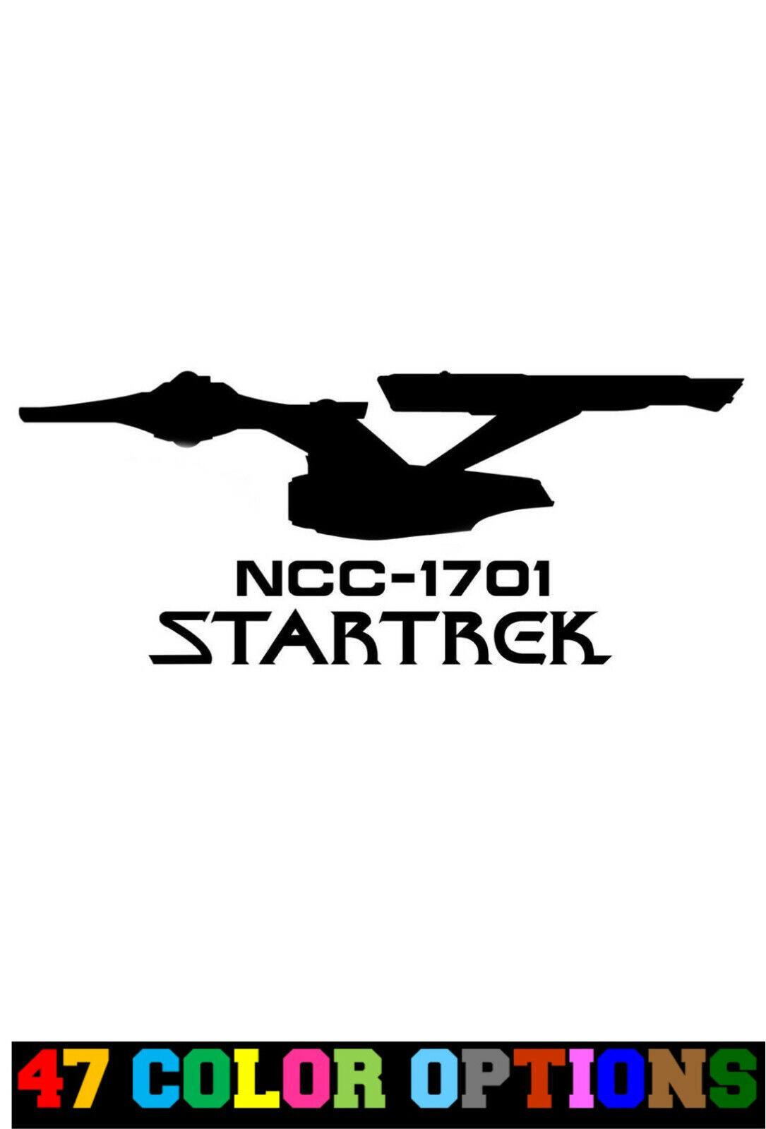 Vinyl Decal Truck Car Sticker Laptop – Star Trek NCC-1701 Enterprise Stars Truck