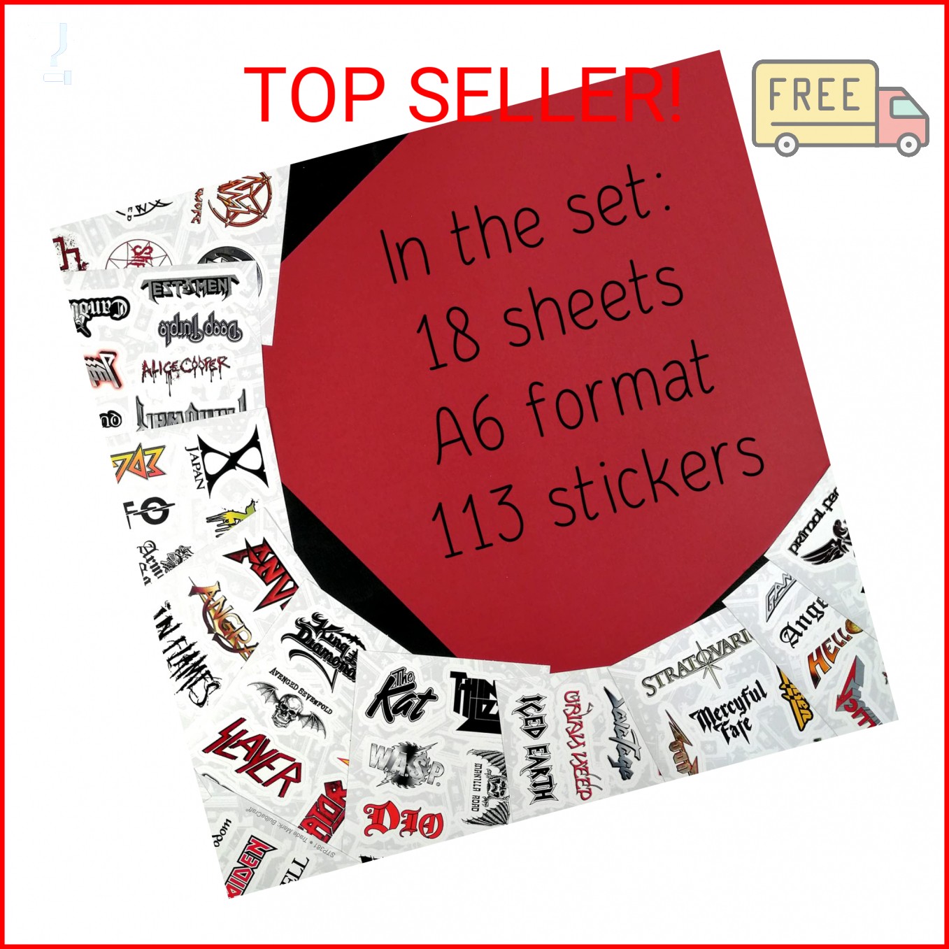 BulbaCraft 100Pcs Heavy Metal Band Stickers, Rock Stickers, Heavy Metal Gifts fo