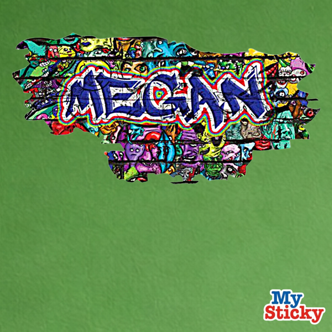 Personalized Graffiti Name Wall Decal Custom Bedroom Wall Sticker Mural Decor