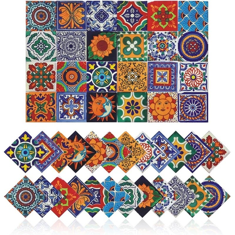 Waterproof Moroccan Tile Stickers PVC Wall Decals Easy Peel Stick DIY Decor New