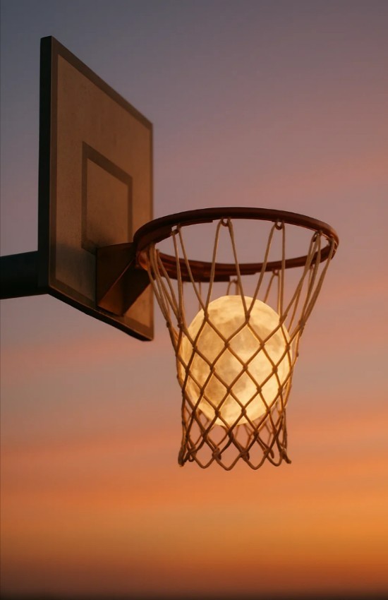 MOON Dunk Basketball Cool Graphic Wall Vinyl Decal Poster (Removable Adhesive)