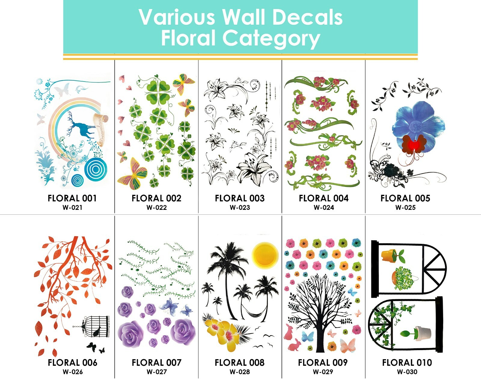 Easy Peel and Stick DIY Wall Decal Adhesive Sticker for Home, Office, Workplace