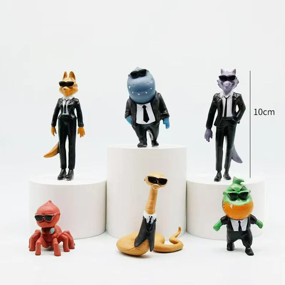 6Pcs The Bad Guys Figures Set Cartoon PVC Action Model Toys Kids Gift