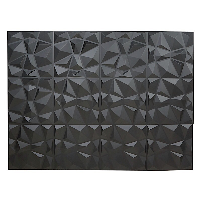 12 Matte 20×20 in Square 3D Diamond Textured PVC Stick On WALL PANELS Events