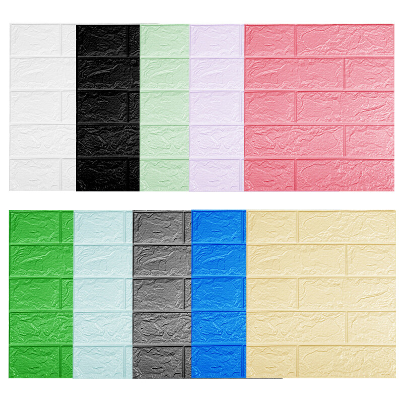 1PCS 3D Self Adhesive Brick Wall Tile Sticker Kitchen Bathroom Wallpaper Decor