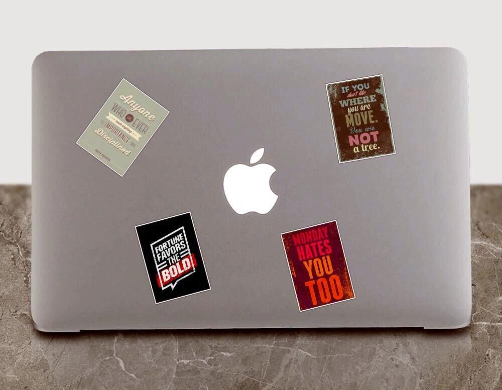 INSPIRATIONAL TYPOGRAPHY Vinyl Stickers [G] MOTIVATIONAL Reminder LAPTOP Decals