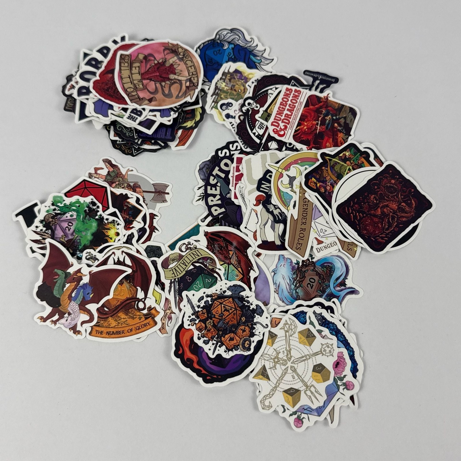 Dungeons & Dragons Themed Waterproof Vinyl Sticker, Assorted Designs qty- 89