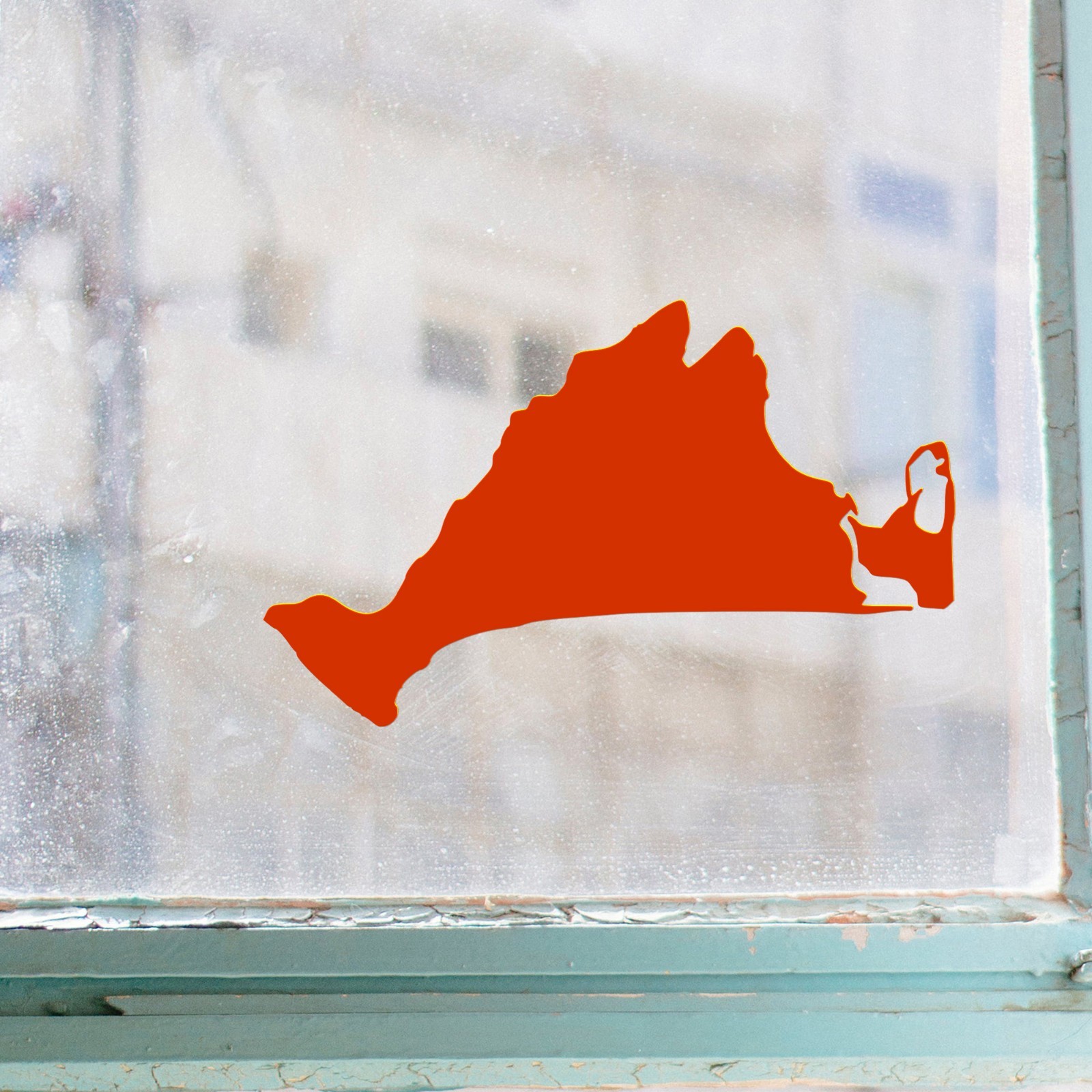Martha's Vineyard Outline Vinyl Decal – Massachusetts Island Map – Cape Cod Art