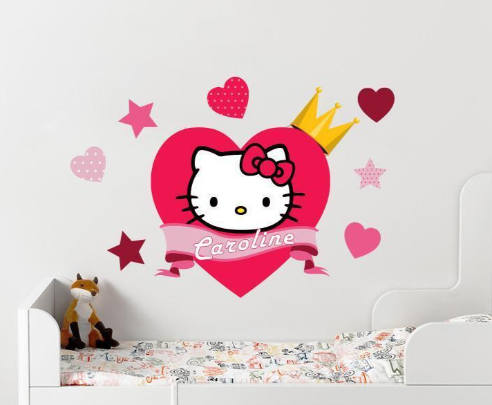 Hello Kitty PERSONALIZED NAME Decal WALL STICKER Decor Art Mural Girls FS